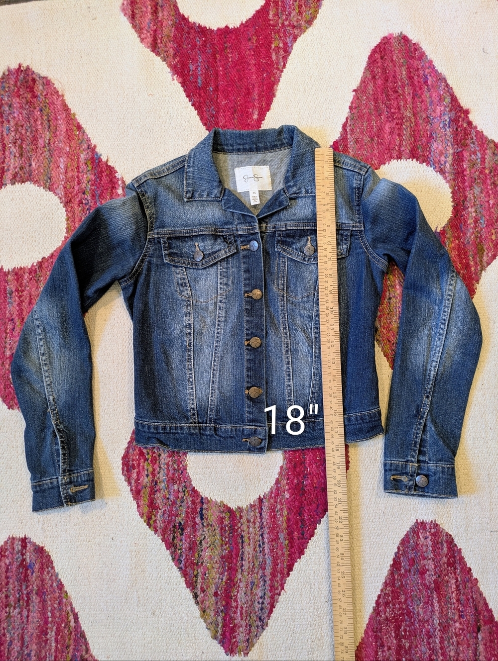 Jessica Simpson Cropped Jean Jacket - Picture 6 of 7